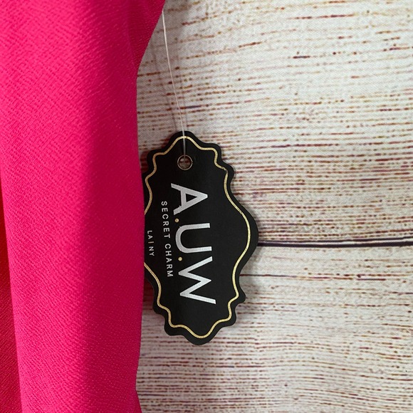 AUW Pink Sleeveless Criss-Cross Strappy V-neck Tank Top Shirt 2X Plus NWT - Picture 6 of 7